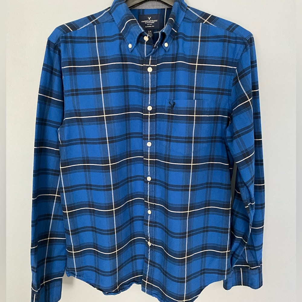 MEN’S AMERICAN EAGLE LONG SLEEVE BUTTONDOWN CASUAL SHIRT SIZE LARGE